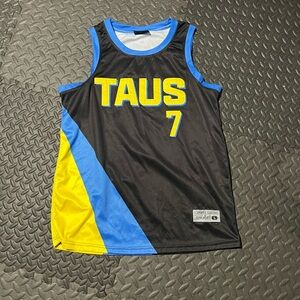 Dynamic Black and Blue Basketball Jersey
